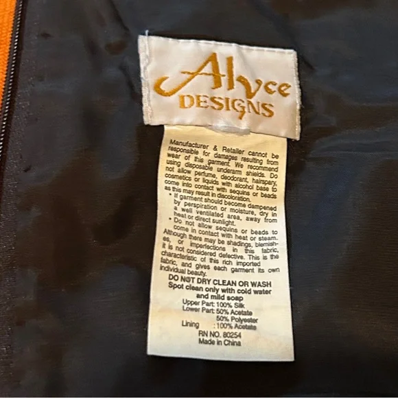 Alyce Designer Black w Gold Maxi Dress - Picture 5 of 7